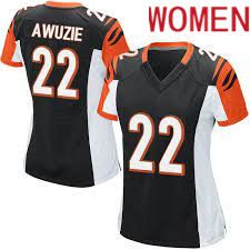 Women Cincinnati Bengals 22 Chidobe Awuzie Black Nike Limited Player NFL Jerseys